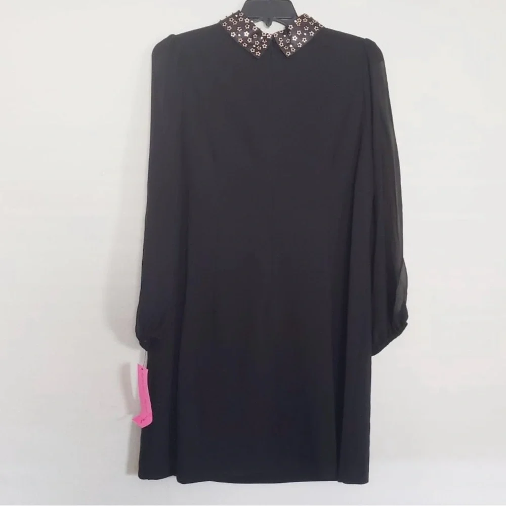 Betsey Johnson Cocktail Dress With Embellished Collar - Picture 2 of 14
